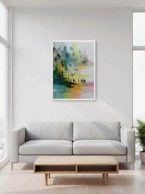 Expressive Abstract Art enhancing the abstract wall art for living room decor.