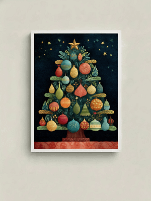 Timeless Folk Art Christmas Tree - Folk Art Christmas & Traditional Holiday Decor