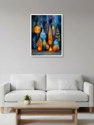 Geometric Abstract Art enhancing the conceptual art for living room decor.