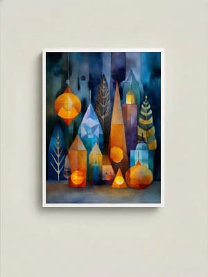 Conceptual Geometric Abstract Village - Geometric Abstract Art & Modern Concept Decor