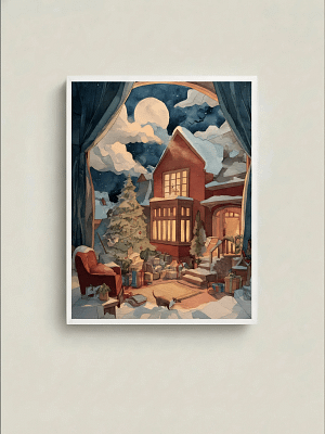 Heartwarming Cozy Window View Art: Surrealist Paintings for Decor