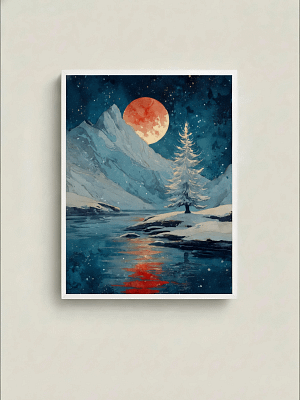 Mysterious Mountain Wall Art: Paintings for Dreamy Home Decor