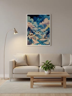Scenic Village Art as wall art for bedroom. Adds tranquil serenity.