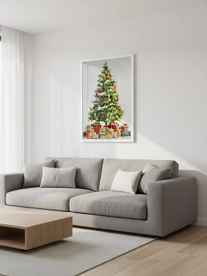 Traditional Tree Art enhancing the art for living room decor.