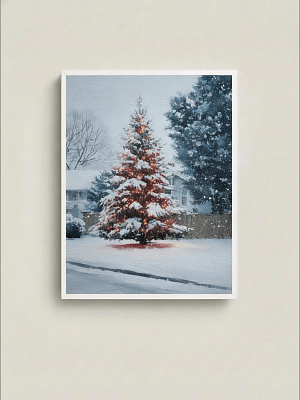 Vibrant Holiday Watercolor: Art Decor