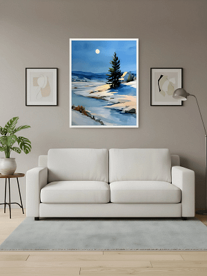 Watercolor Paintings enhancing art for living room decor. A beautiful statement.