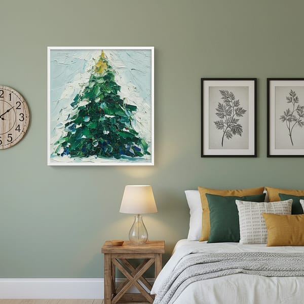 Vibrant Christmas Theme Oil Painting: "Overture of Christmas"