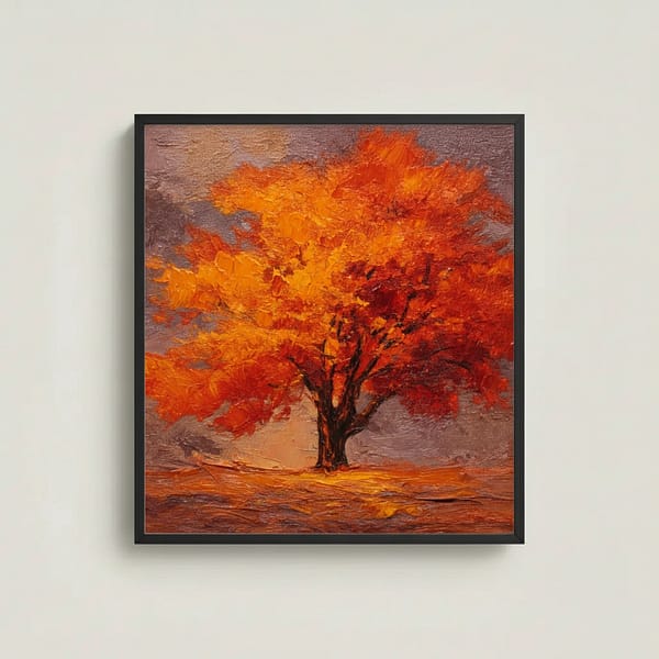 Autumn Golden Tree Oil Painting