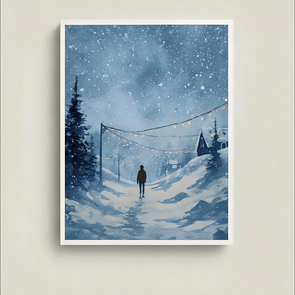 Dreamy Unique Wall Art - Solitude in the Snow.