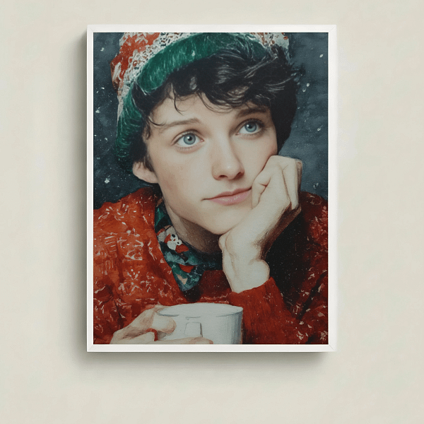 Heartwarming Beautiful Paintings - Winter serenity scene.