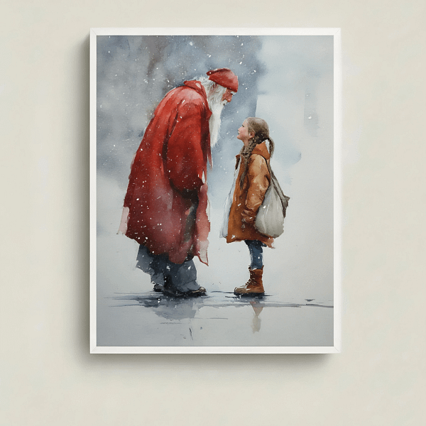 Stunning Vibrant Festive Art - Christmas presents scene.