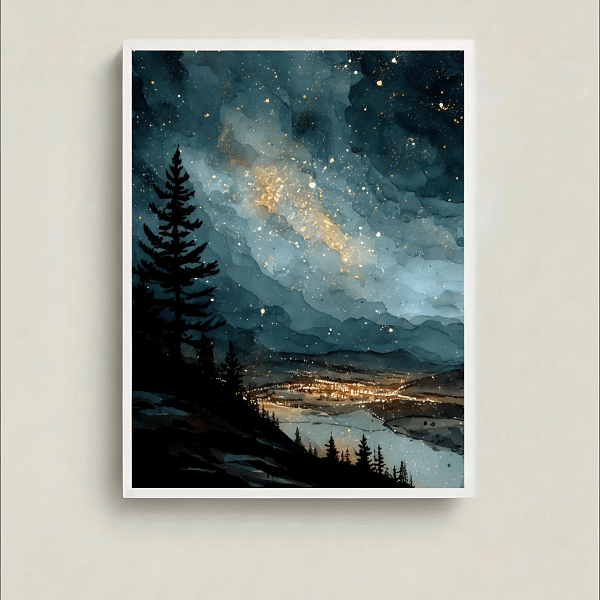 Stunning Abstract Art Examples - Celestial night