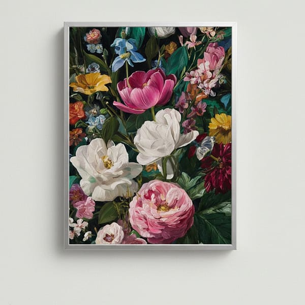 Spring's Banquet - Vibrant Flower Paintings for Art Decor. Ideal Painting Art.