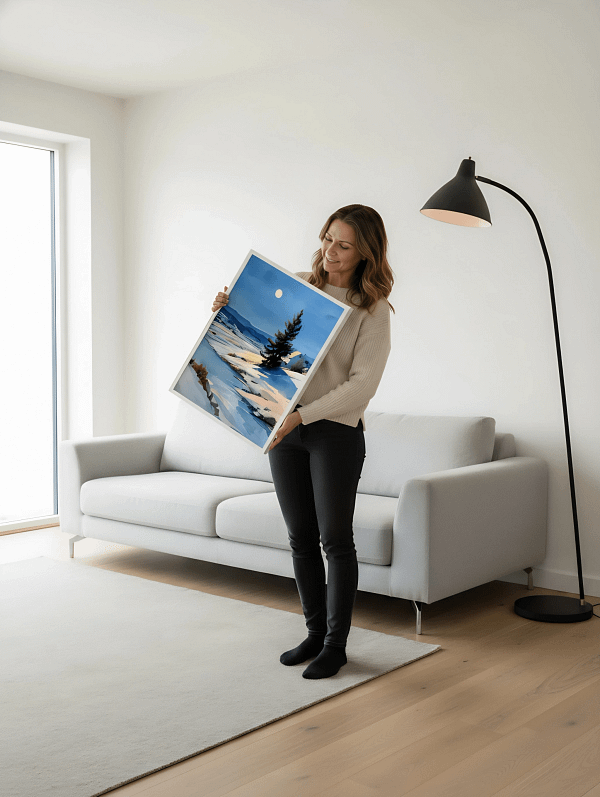 Stunning Watercolor Paintings: Mountain Wall Art for Living Room Decor