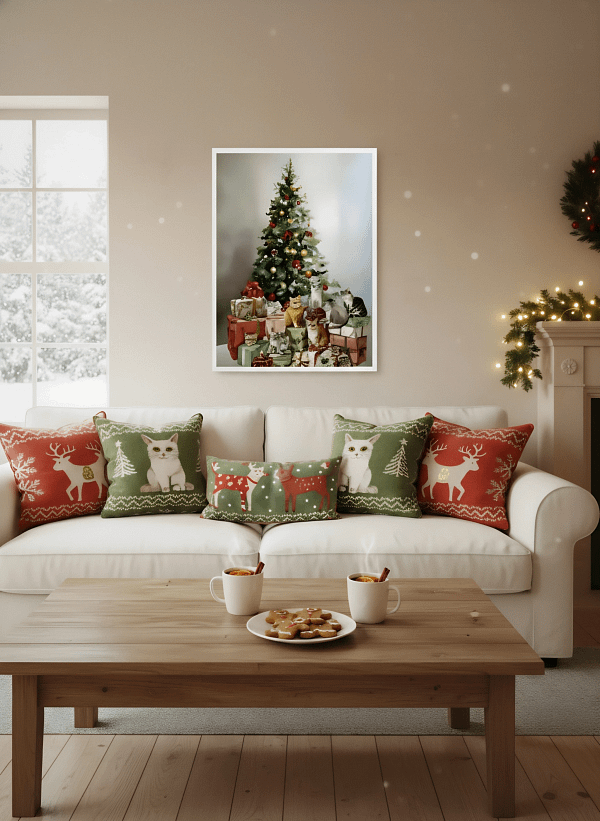 Stunning Christmas Tree Painting: Art for Living Room
