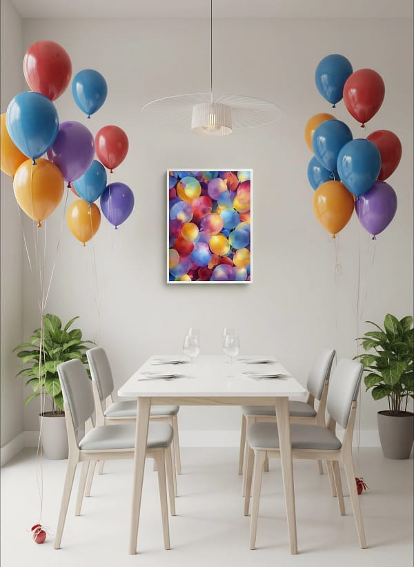 Joyful Colorful Dots Art: Abstract Art for the Artful Room