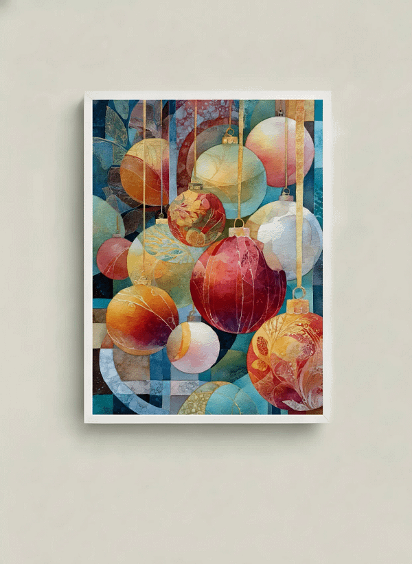 Exquisite Abstract Christmas Ornaments - Abstract Christmas Decor & Modern Holiday Art