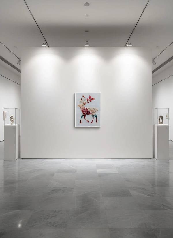 Artistic Floral Silhouette Deer - Botanical Deer Art & Unique Wall Decor