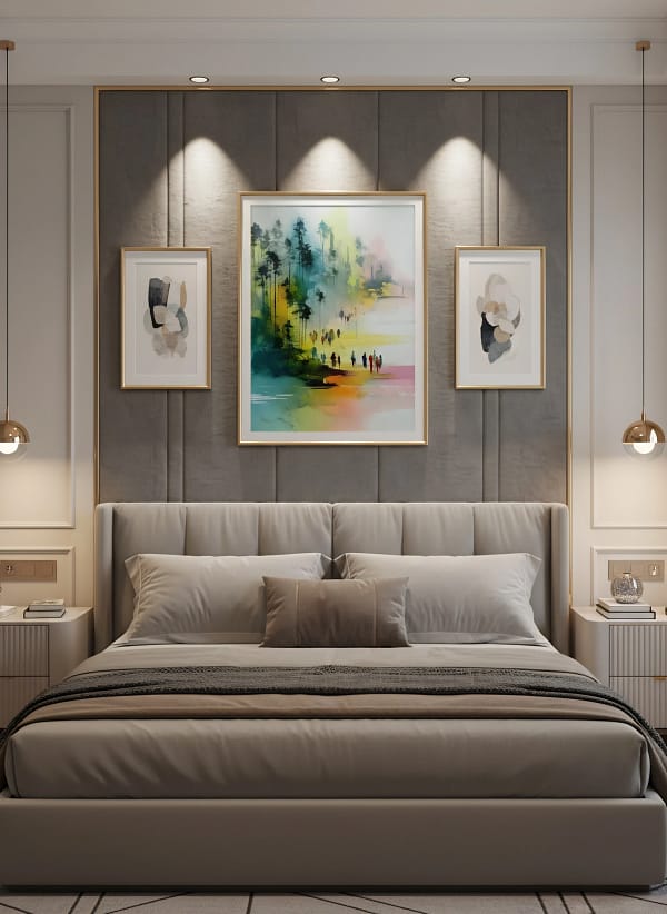 Dynamic Abstract Crowd in Forest - Expressive Abstract Art & Modern Color Decor