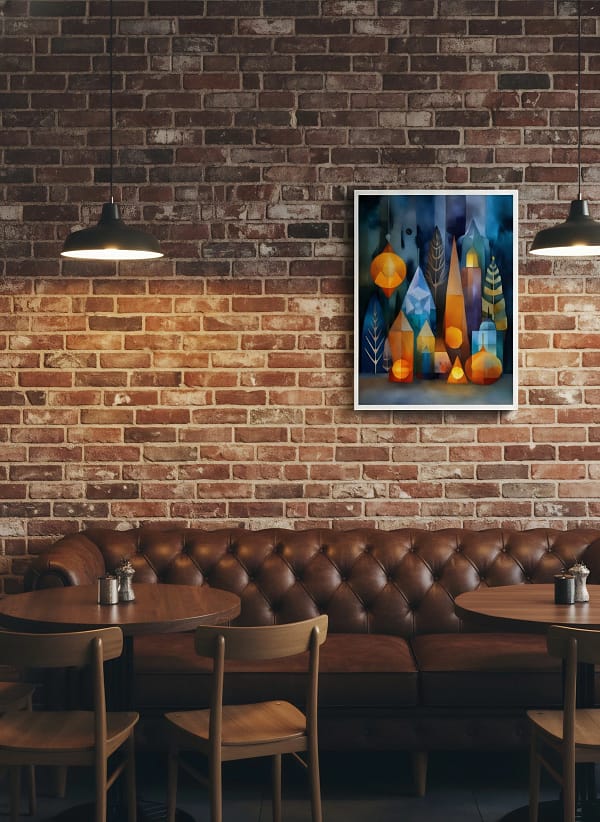 Conceptual Geometric Abstract Village - Geometric Abstract Art & Modern Concept Decor