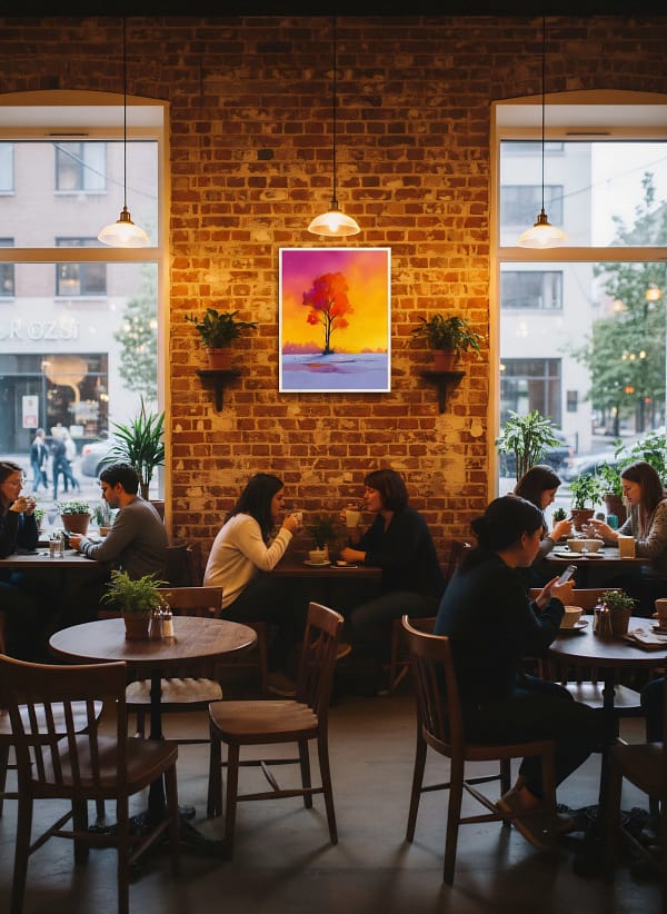 Striking Vibrant Sunset Lone Tree - Vibrant Sunset Art & Minimalist Decor