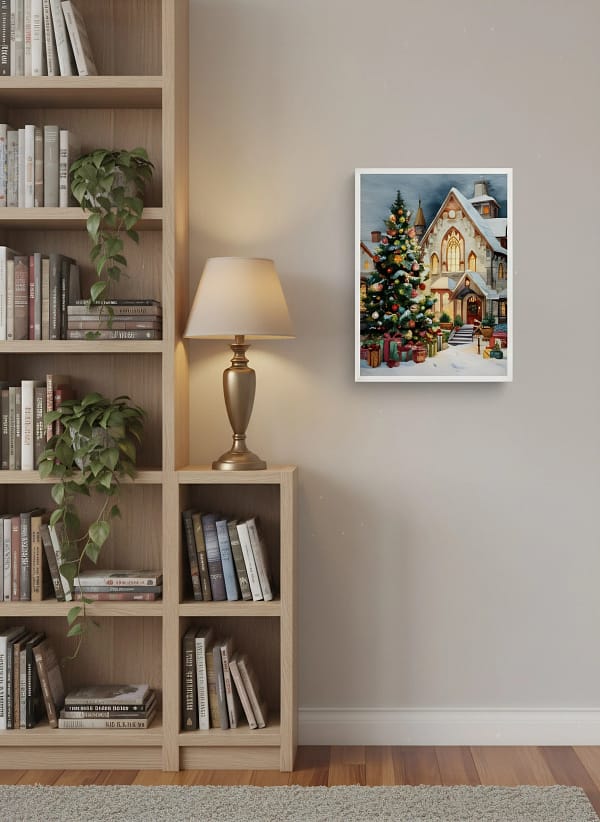 Grand Gothic Christmas Manor - Architectural Christmas Art & Luxury Holiday Decor