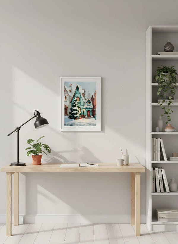 Christmas Village Decor – Charming Cottage & Festive Art