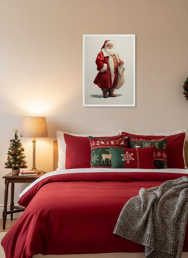 Iconic Santa Claus Portrait - Santa Claus Painting & Timeless Holiday Art