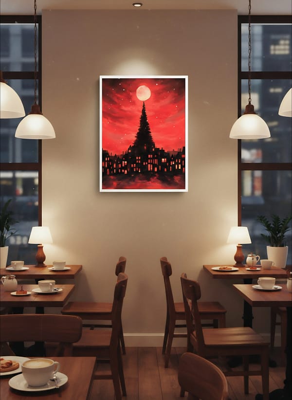 Stunning Christmas Silhouette Art: Magical Wall Art for Festive Home Decor