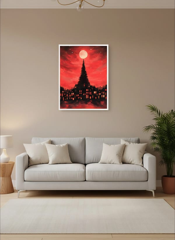Stunning Christmas Silhouette Art: Magical Wall Art for Festive Home Decor