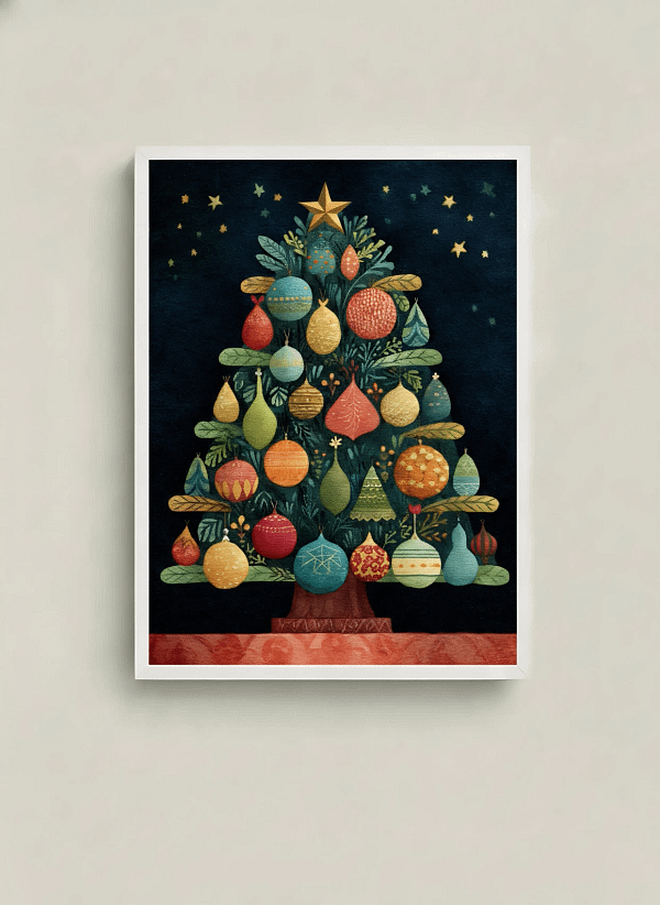 Timeless Folk Art Christmas Tree - Folk Art Christmas & Traditional Holiday Decor