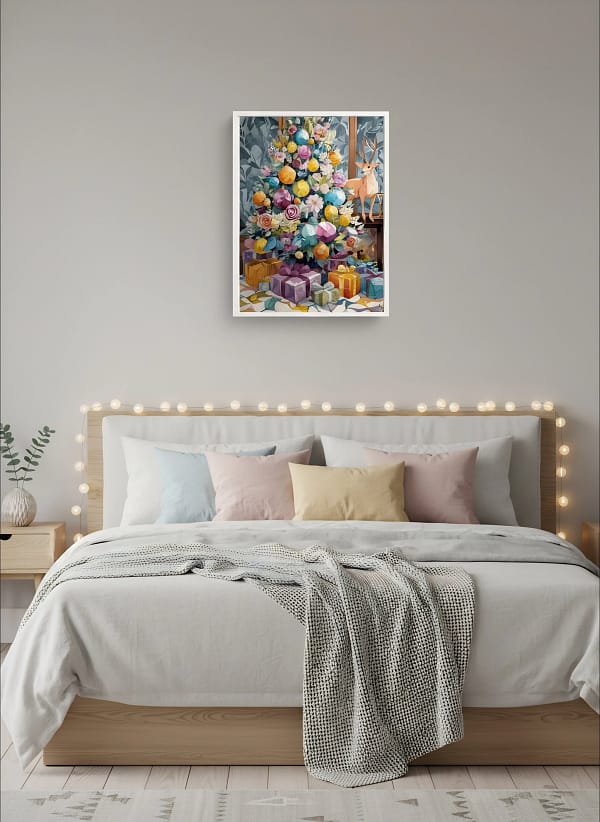 Vibrant Low Poly Art: Christmas Paintings and Art Decor for the Holidays