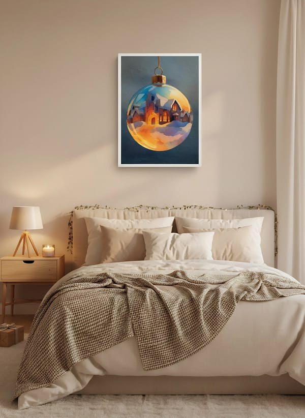 Magical Christmas Reflection Ornament - Reflective Ornament Art & Festive Wall Decor