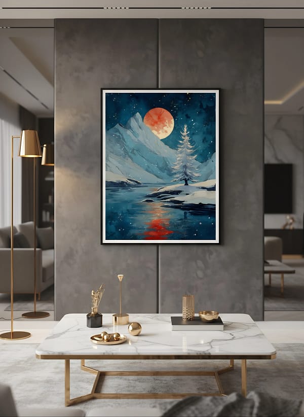 Mysterious Mountain Wall Art: Paintings for Dreamy Home Decor