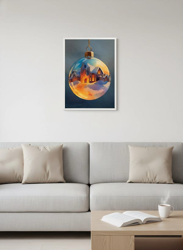 Magical Christmas Reflection Ornament - Reflective Ornament Art & Festive Wall Decor