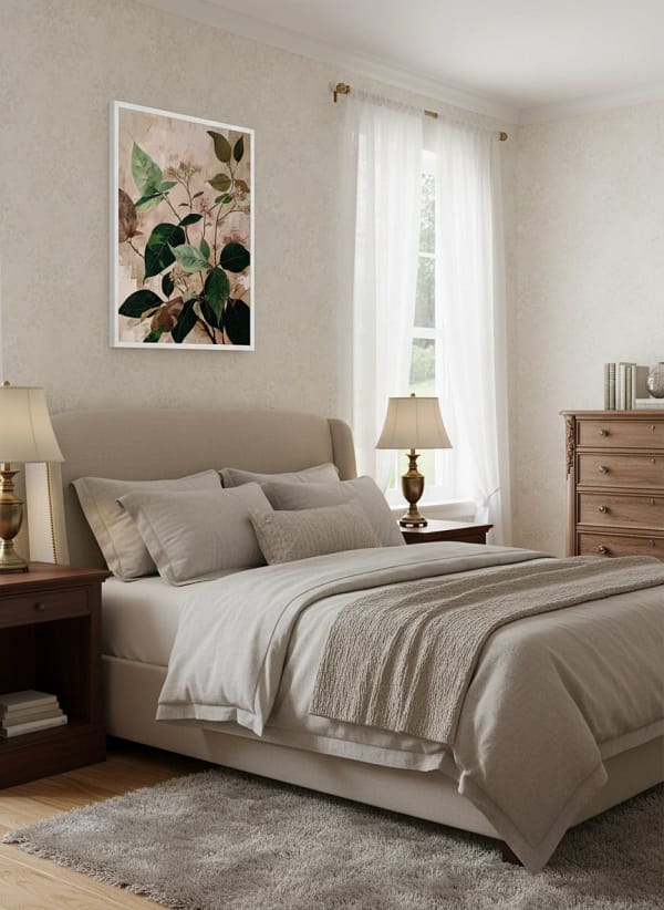 Stunning Serene Wall Art: Aesthetic Art for Peaceful Bedroom Decor