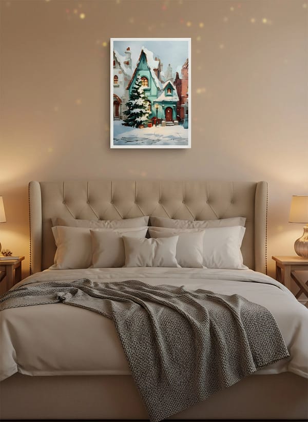 Christmas Village Decor – Charming Cottage & Festive Art